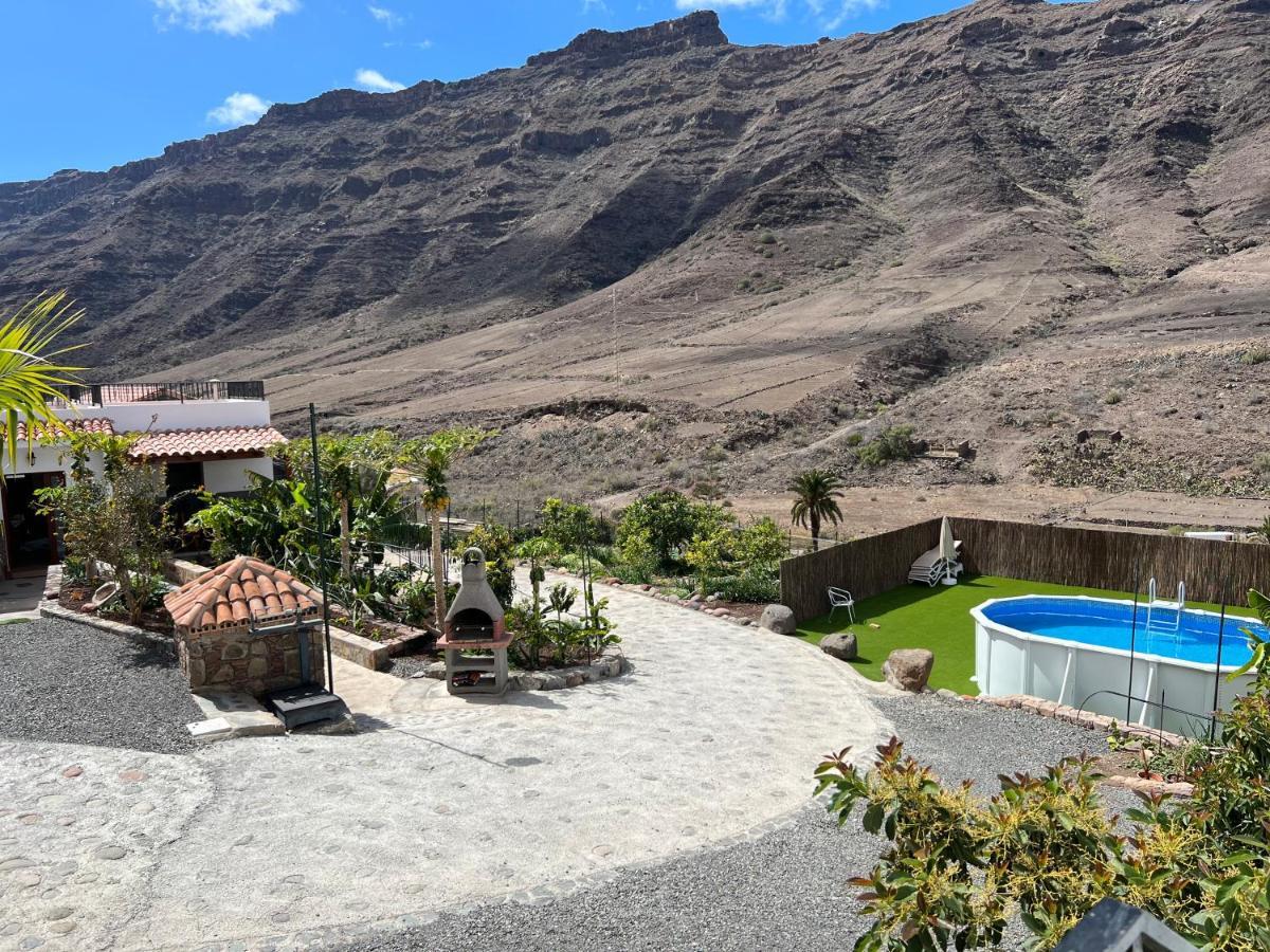 Casa Rural Con Bano Adaptado Y Piscina En Mogan Exterior photo